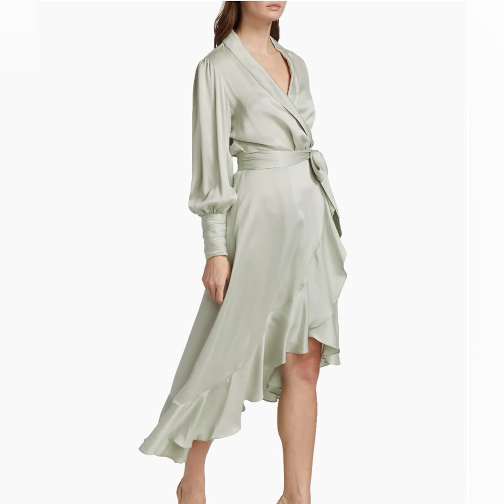NWT Zimmerman mint midi wrap dress